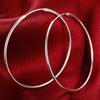 925 Silver 50MM/60MM Luxury Women's Hoops Girl Earrings Luxury Jewelry Accessories