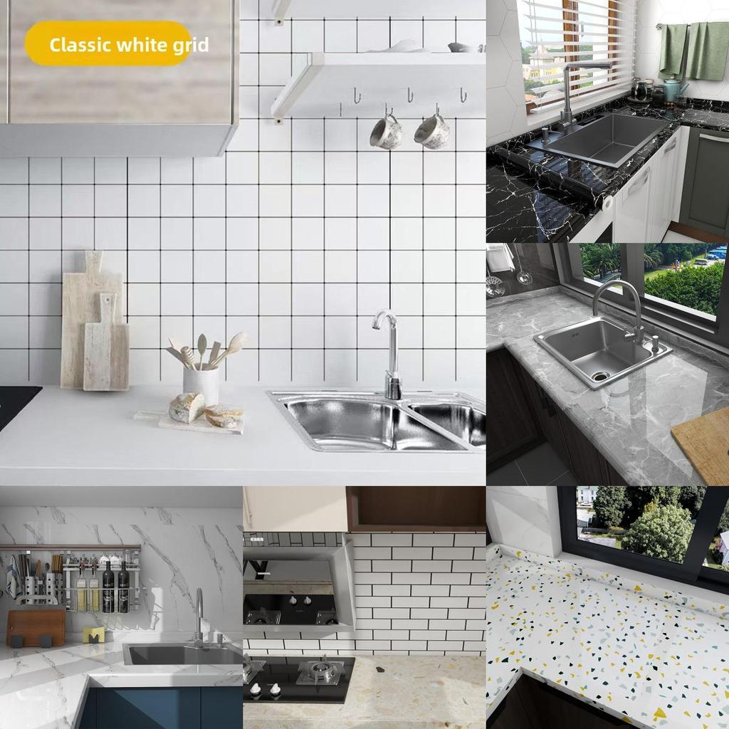 Wasserfeste und ölbeständige Küchenwandfolie in Marmoroptik für moderne Dekoration