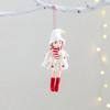Holiday Season Cloth Christmas Angel Skirt Shape Hanging Pendants Angel Girl Pendant Cute Toy Pendant Tree Decorations