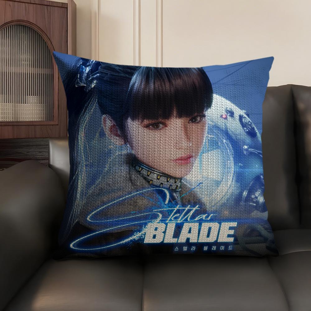 Stellar B-Blade Game Cushion Cover Natural Linen Organic Fabric Double-Sided Printing Sofa Home Decor Gift Pillow Case
