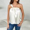 Sexy Club Satin Silk Backless Tank Tops Women Summer Halter-neck Crop Tube Vest Solid Fashion Twisted Off Shoulder Tanks 27982