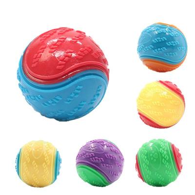 Glow Dog Ball Squeaky Dog Toy Ball, Dog Rubber Ball Toys for Small and Medium Dogs, Durable Dog Fetch Toys Puppy Chew Toys