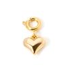 1 Piece Brass Charms 18K Real Gold Plated With Spring Ring Clasp Cherry Heart Rainbow Pendant For DIY Neckalce Bracelet Making