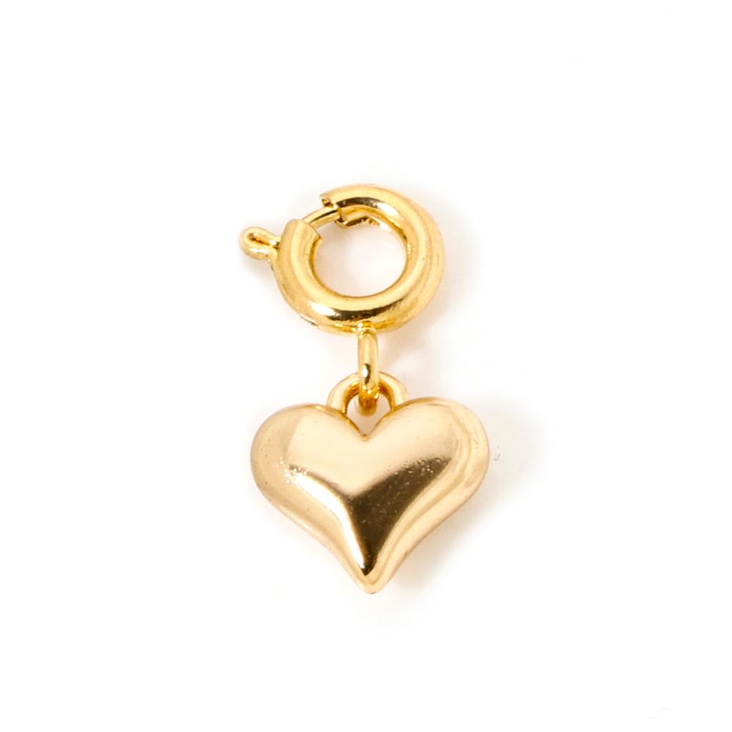 1 Piece Brass Charms 18K Real Gold Plated With Spring Ring Clasp Cherry Heart Rainbow Pendant For DIY Neckalce Bracelet Making