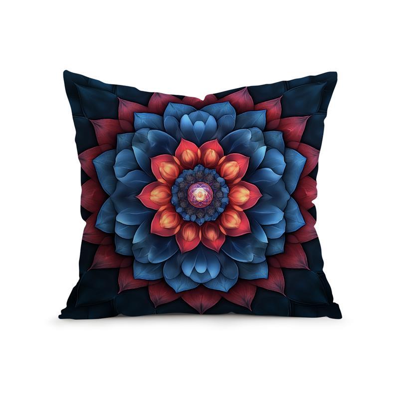 Home Decor Colorful Mandala Pattern Digital Printed Pillow Covers Pattern Cushion Cover Suitable for Sofa Bedroom Car Pillow