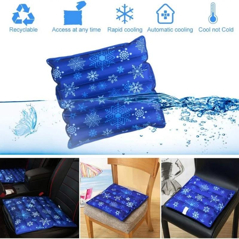 Cooling Mat,Cool Pillow Ice Pillow,Water Cooling Seat Cushion for Office Chair & Car,Soft Summer Ice Water Pad 45*45cm