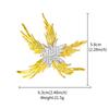 New Personalized Creative Flame Starfish Brooch Exquisite High-end Alloy Rhinestone Men's Suit Corsage Accessories Collar Pin