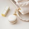 Portable Faux Leather Jewelry Storage Box with Zipper Closure - Compact Round Design, Travel Bag Pendant Earring Ring StorageBox