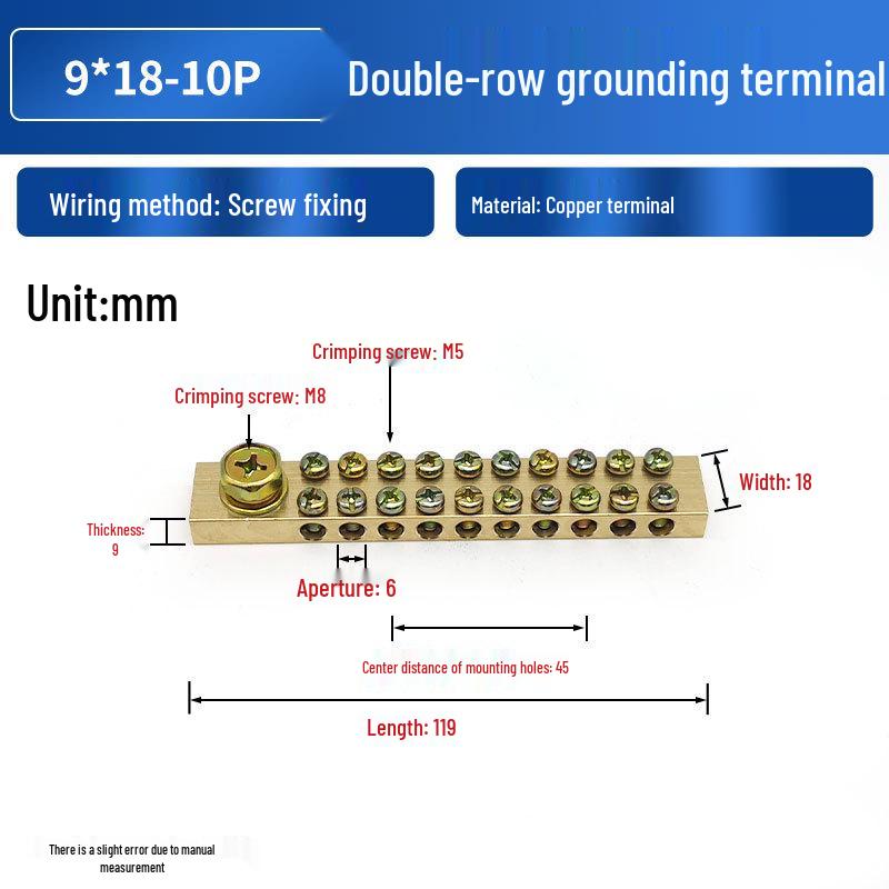Now: "High-Current Double-Row Brass Terminal with Copper Busbar for Zero Ground Connection"