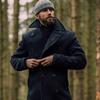 Nuovo Cappotto di Lana da Uomo Stile Britannico di Media Lunghezza, Caldo Cappotto di Lana Mista Autunno Inverno, Capo d'Abbigliamento da Uomo Popolare per Crossborder Europeo Americano