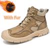 Fashion Non-Slip Outdoor Men Motorcycle Boots Casual Leather Autumn Winter High Top Shoes New Arrival Man Ankle Boots Comfy Hiking Botas