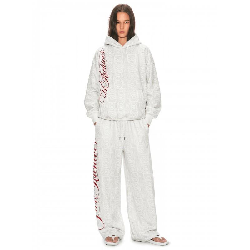 Womens Snake Print Letter Hoodie Sweatpants Set Loose Casual Streetwear Fall Winter