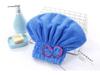 Coral Velvet Bowknot Princess Shower Cap - Soft, Water-Absorbing High-Density Hair Drying Hat