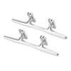 2PCS 6in Boat Tie Down Cleat 316 Stainless Steel Highly Polished Marine Rope Cleat for Speedboat Yacht