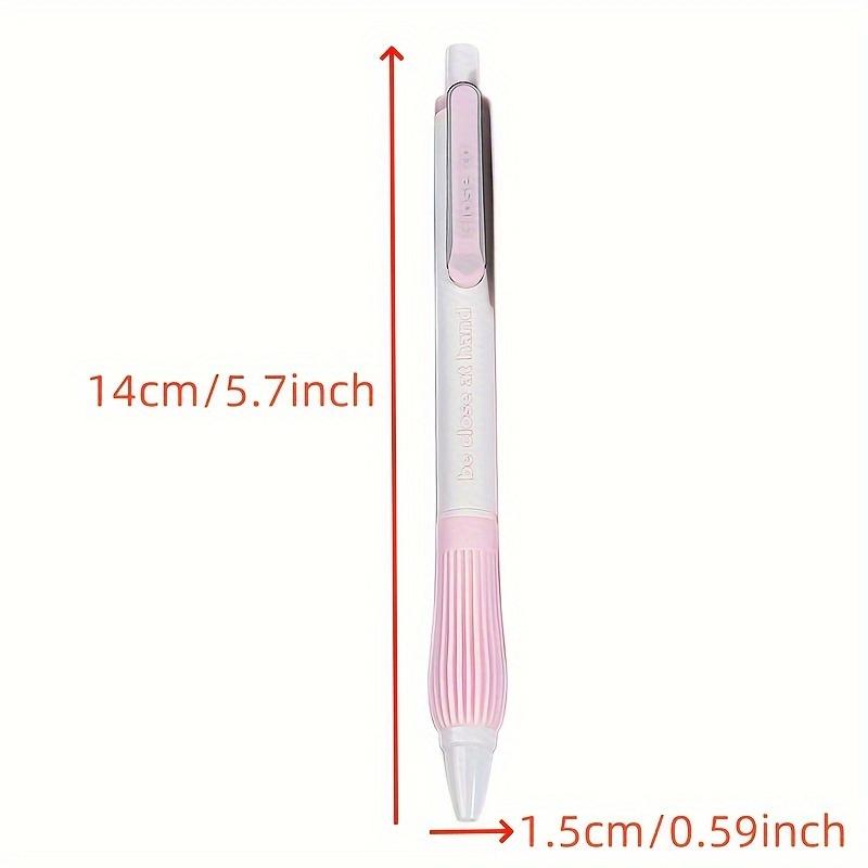 5PCS Boxed Pink Blush Retractable Neutral Pen, 0.5mm Slender Tip, Smooth Writing Ink Pen for Students and Offices