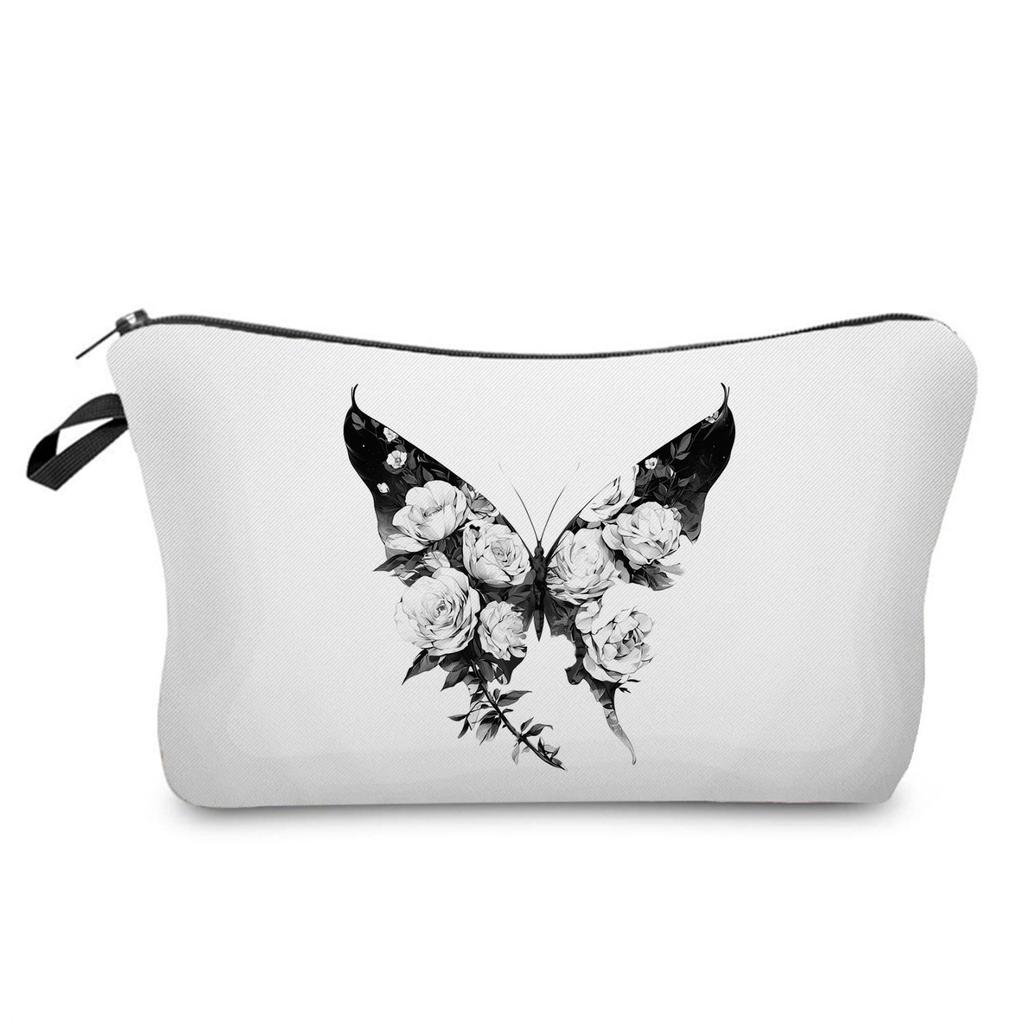 Women Butterfly Print Cosmetic Bag Toiletries Organize Travel Storage Case 6406 CLE