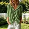Cardigan con Cappuccio Monocolore da Donna, Manica Lunga Ampio Aperto Davanti con Bottoni per Autunno Inverno