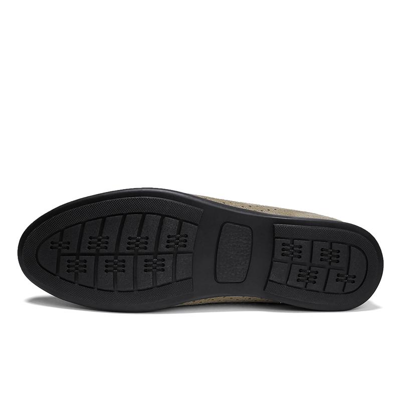 Suede Leather Casual Half Shoes For Men Breathable Men's Slippers Brand Summer Designer Man Shoes Hollow Out Loafers Male Shoes