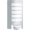 Outdoor Wall Light with Motion Detector Steinel L 12 S 657918 Energy-saving Bulb, Led E27 60 W Silver
