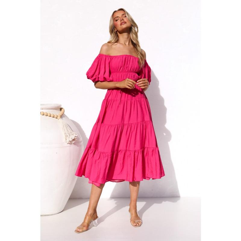 Bubble Sleeve Dress for Women