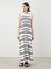 Mira Owen Border Crew Neck American Knit 09WNO252062 Women's Dress,