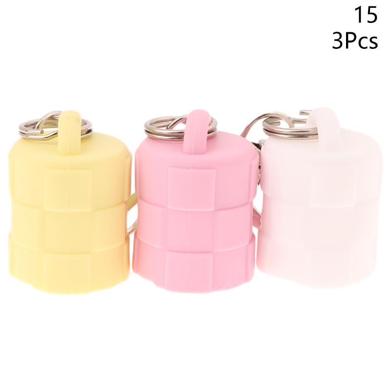 1/3 Pcs Silicone Lip Gloss Keychain Caps For Women Travel Convenient Beauty Product Accessories Travel Makeup Tool Accessory