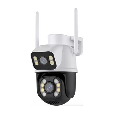 5MP WiFi Security Camera , Dual Lens 2.4ghz Wireless IP Camera  Monitor,Outdoor IP66 Waterproof,Two Way Audio, Motion Alert, Compatible With Alexa