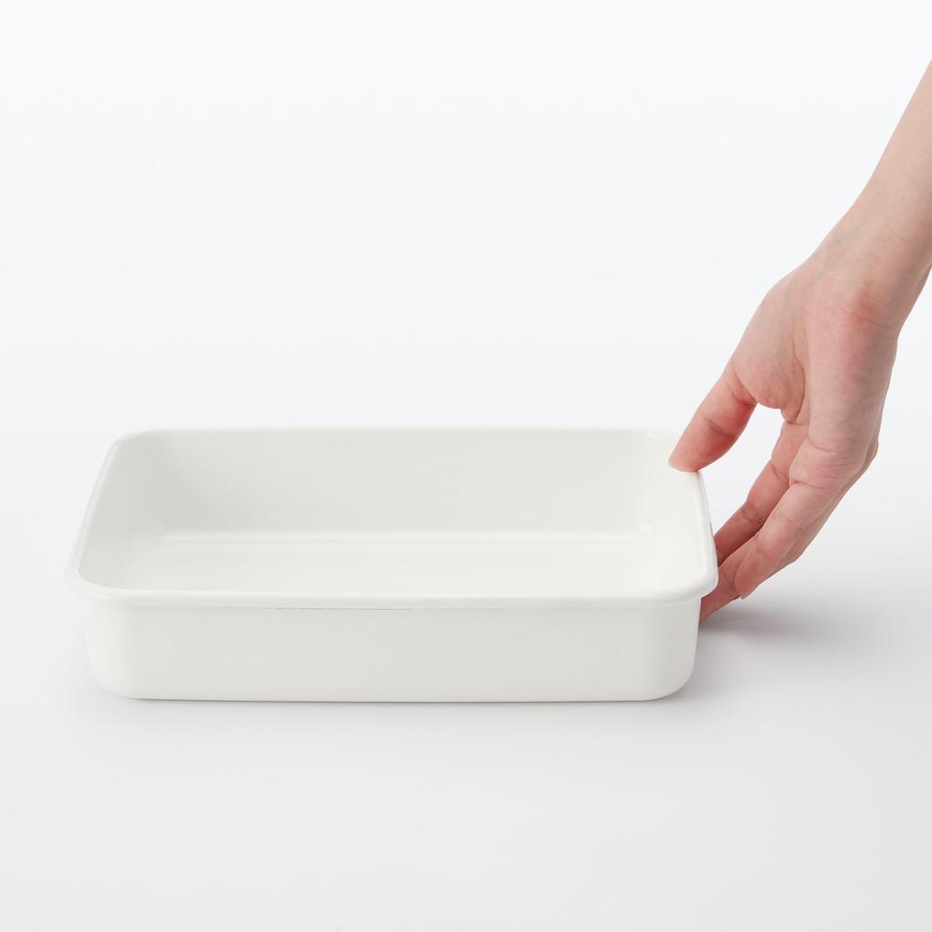 MUJI Large Enamel Storage Container selectable MDP13A3S (with lid)