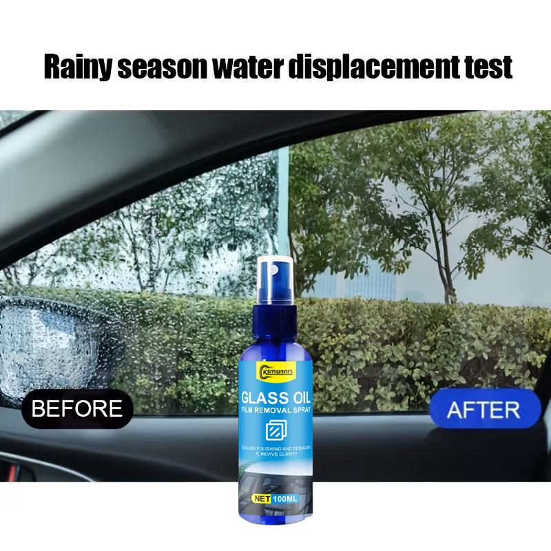Car Glass Polish - Multi-Functional Polishing Spray - Suitable for Polishing Car Glass/body, Bathroom Glass, Helmets, and Glasse