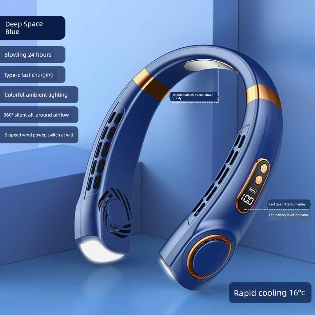 2026 New Model Outdoor Office-Specific Neck-Hanging Fan, Portable Mini Fan with Ultra-Long Battery Life