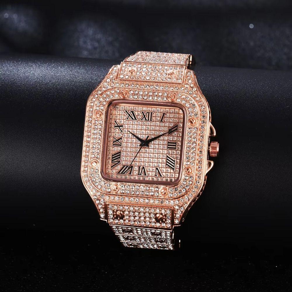 Square Quartz Wristwatch Steel Strap Men Watch Fashion Classic Luxury Business Watch Jewelry Watch