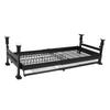 2 Tier Large Dish Rack Pull Out Double Layer Dish Drying Rack with Drain Tray for Kitchen Black