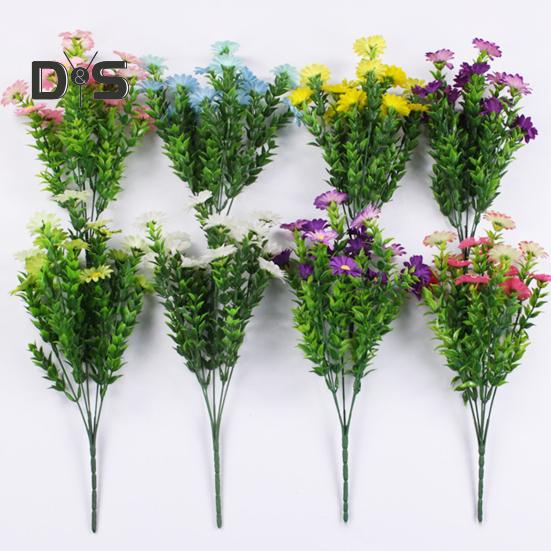 Outdoor Artificial Daisies Flowers Fake Flowers for Indoor UV Resistant Waterproof Realistic Faux Flower Bouquets Outside Hanging Plants Garden Porch
