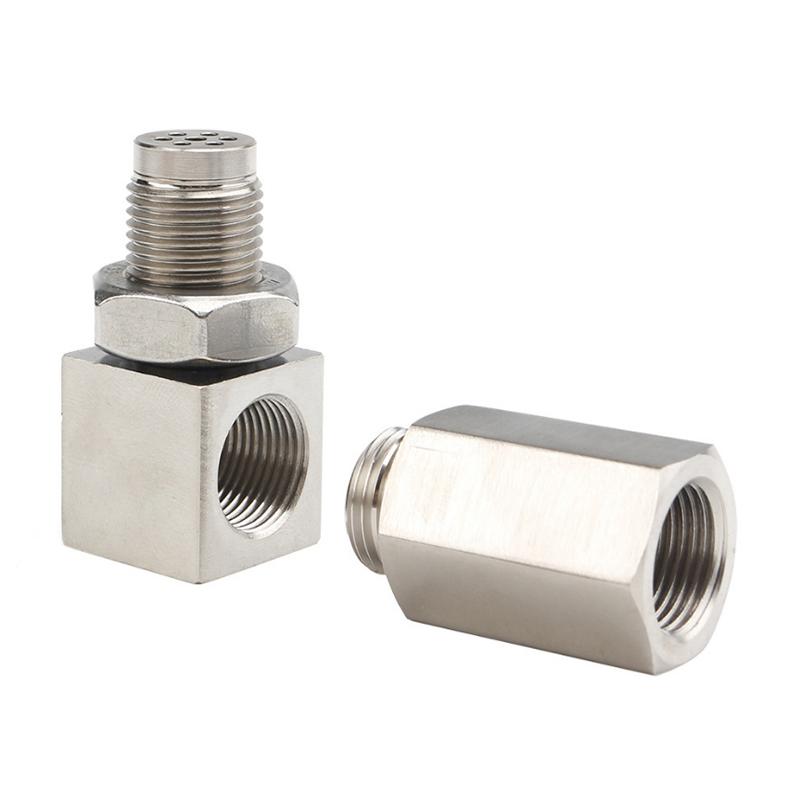 Mini Catalytic Converter 90 Degree CEL Check Engine Light O2 Oxygen Sensor Spacer Adapter Universal