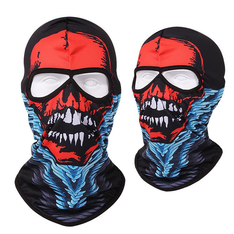 Balaclava Mask Custom Logo Character Ghost Skull Full-Face Protection Spandex/Polyester Riding Headgear European Export