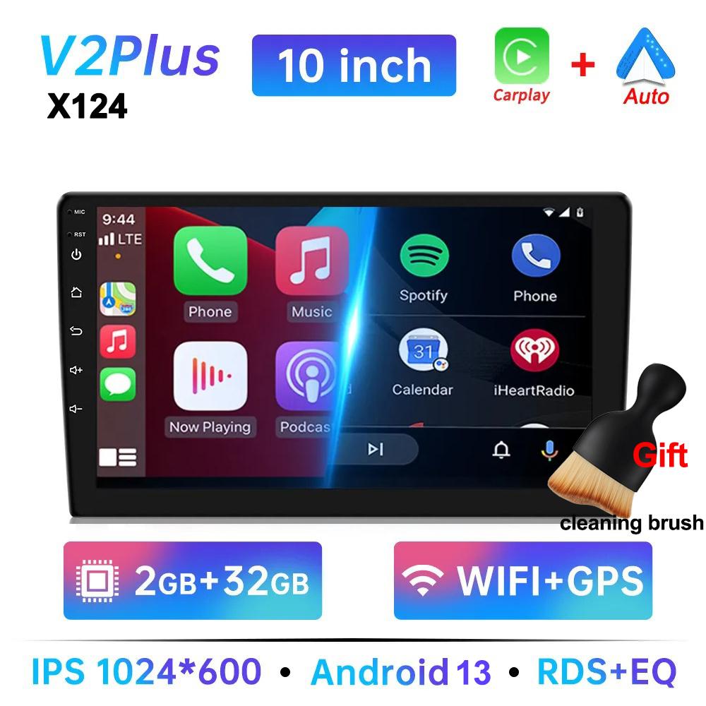 Universal 7 9 10 inch Multimedia Player 64G wireless CarPlay Android Auto Android13 2 Din FM Radio Stereo Receiver Player Gift