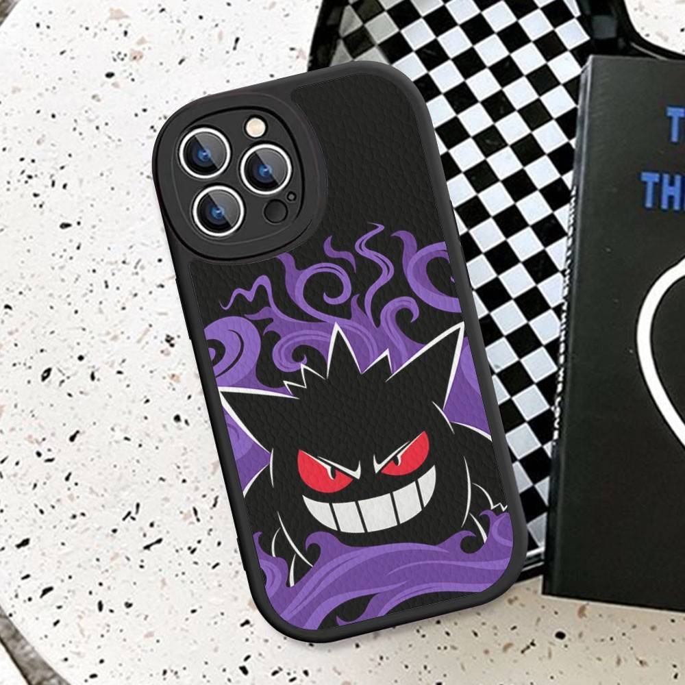 Anime Gengars Phone Case Hard Leather For iPhone 16 15 14 13 12 Mini 11 14 Pro Max Xs X Xr 7 8 Plus Fundas
