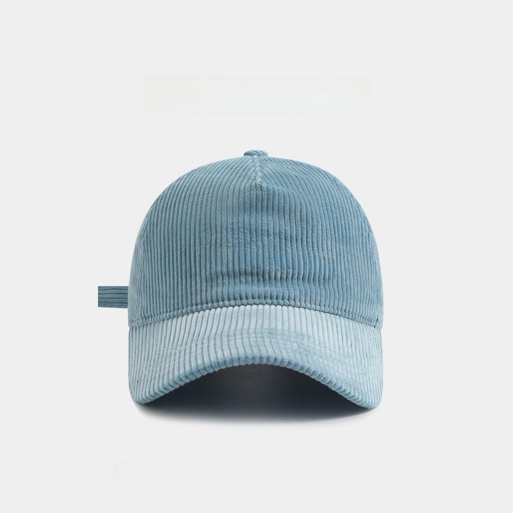 Хлопковая вельветовая бейсболка с широкими полями для зимнего повседневного стиля синий