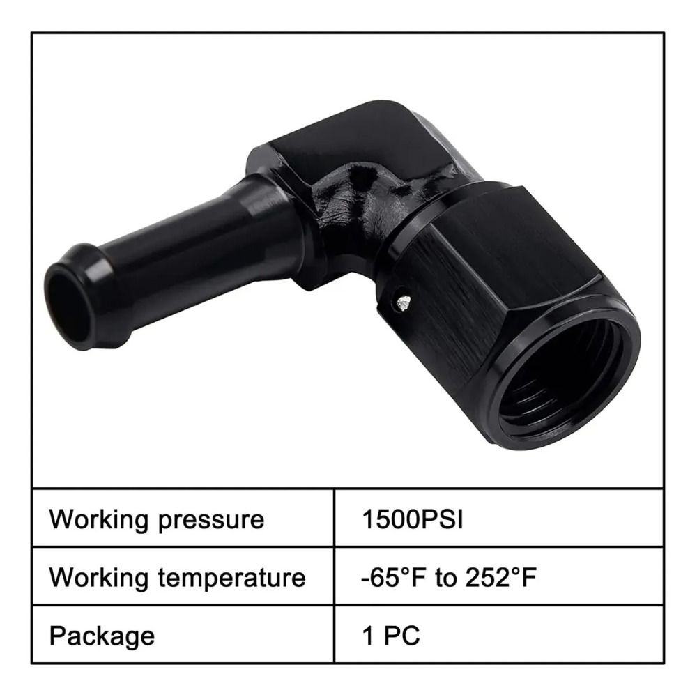 AN6 To 5/16 Inch 8MM Push On Barb Fitting Hose  Fuel / Oil / Gas / Water Anti-Leak