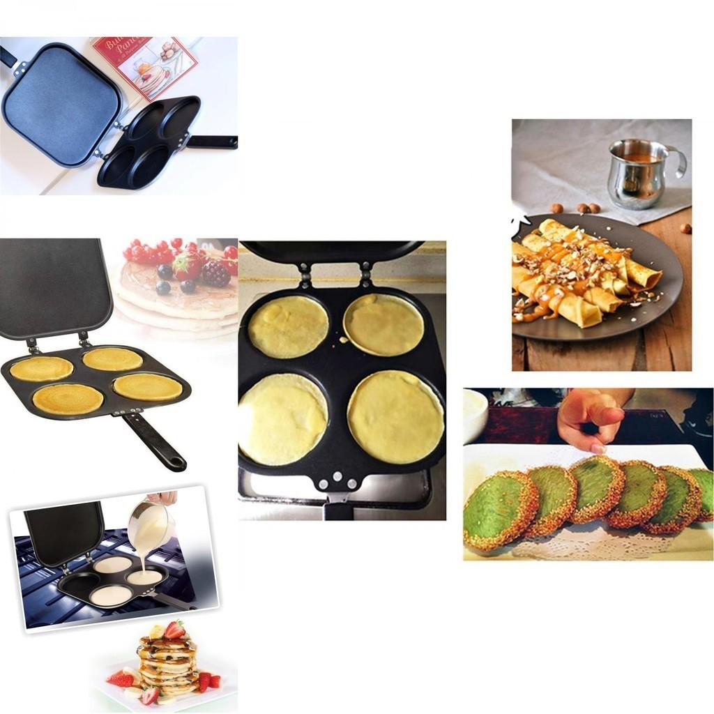 Vierloch-Pfannkuchenmaker Antihaftpfanne - Langlebige Küchenwerkzeuge für die einfache Frühstückszubereitung