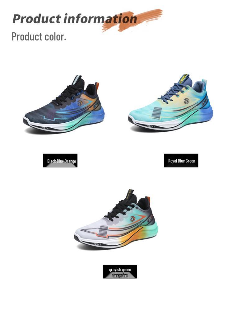 Men's Plus Size Shock-Absorbing Running Shoes - Fashionable Autumn/Winter Casual Sports Footwear