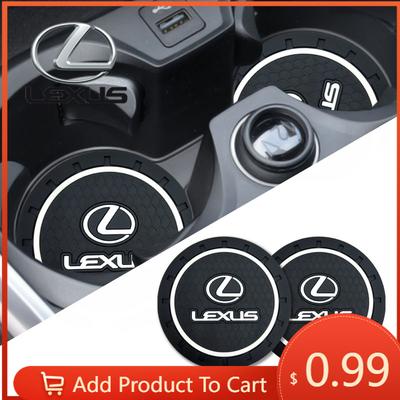 Interior Stickers Car Anti Slip Coaster Anti-noise Water Cup Pad Cushion Car Styling For ES RX NX LS UX LM LX GX LC RZ IS