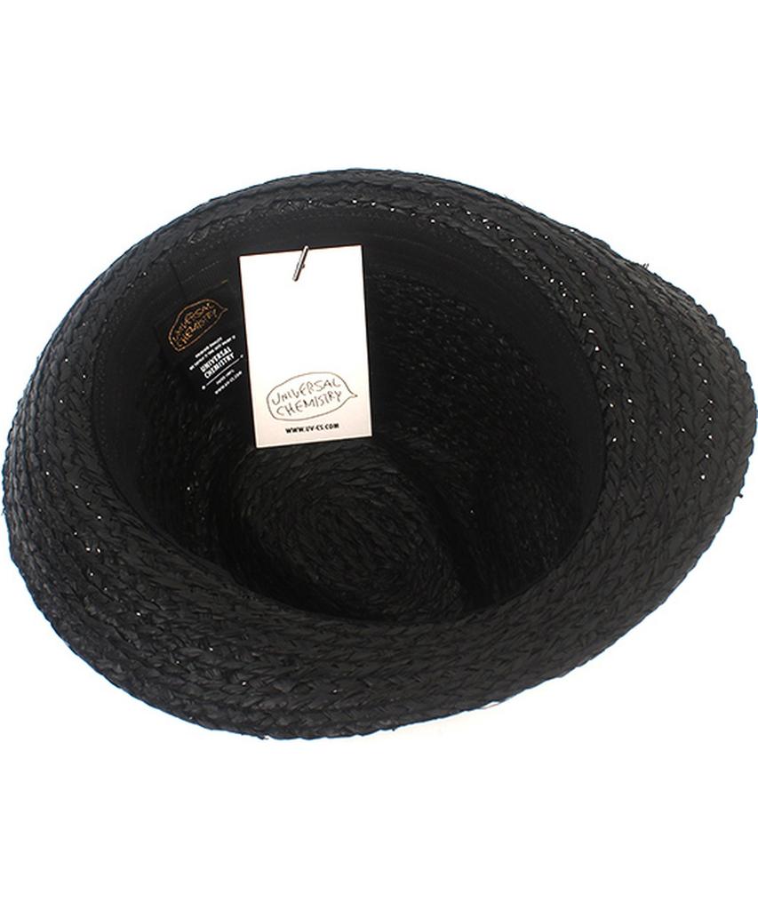 Yunibeosyeolkemiseuteuli Bu Raffia Line Black Fedora Summer Hat