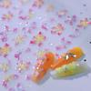 Yellow Green Pink Gradient Polarized Lilies Semi Translucent Jelly 3D Self Adhesive Nail Art Stickers Flowers Manicure Decals