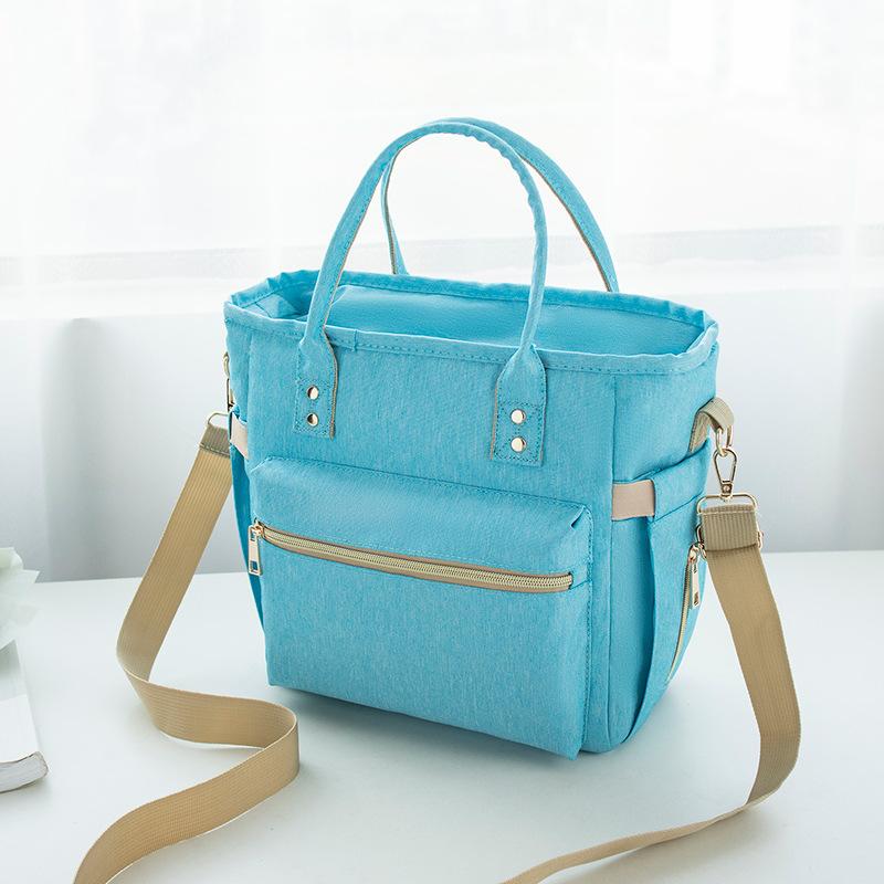 

Водонепроницаемая термосумка для ланча из Оксфорда для женщин, большая вместимость, портативная, через плечо, сумка-тоут для охлаждения бенто-бокса, контейнер для еды для пикника синий