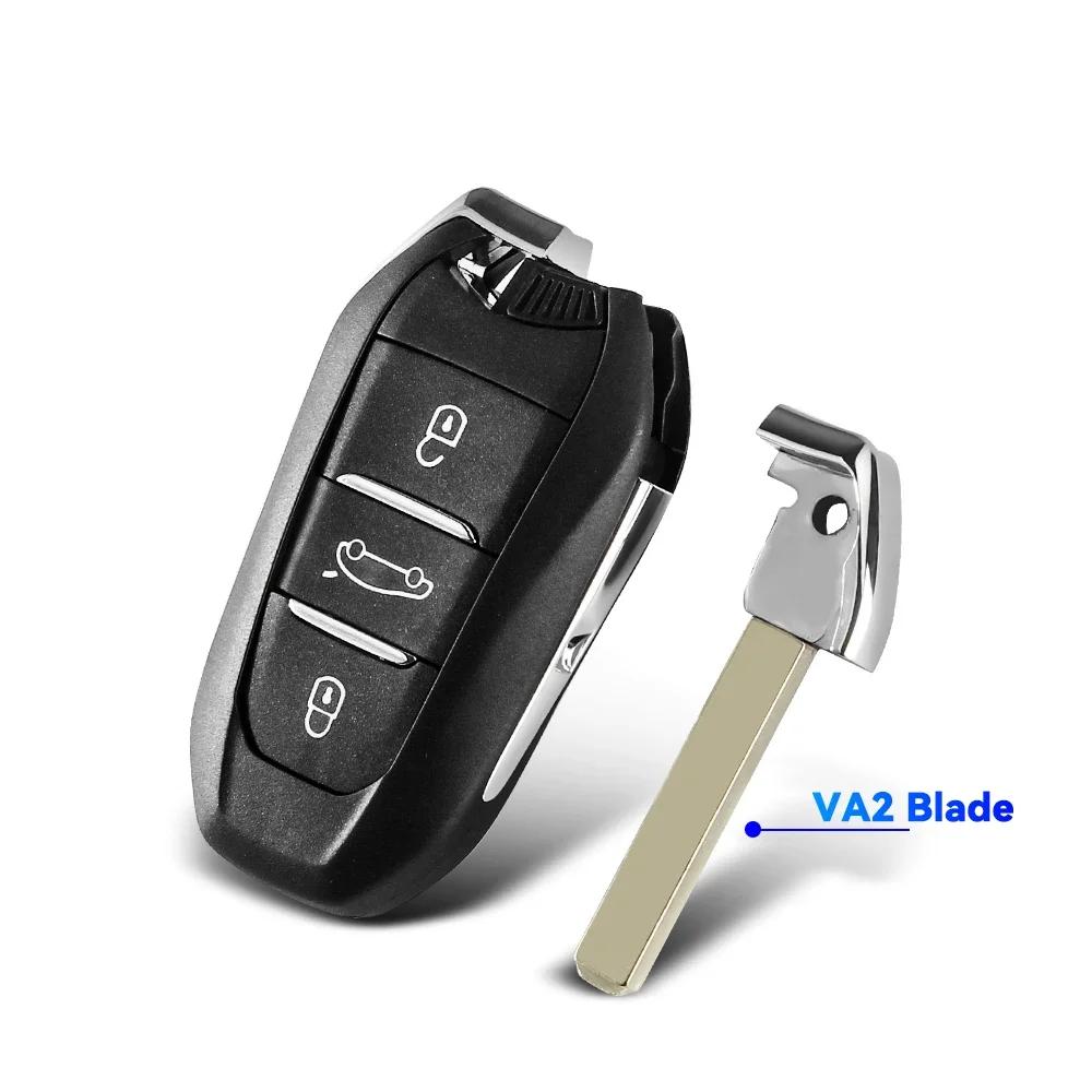 3 Buttons For Peugeot 308 408 508 2008 3008 4008 5008 For Citroen C3 C4 Ds5 Smart Card Car Key Shell Case