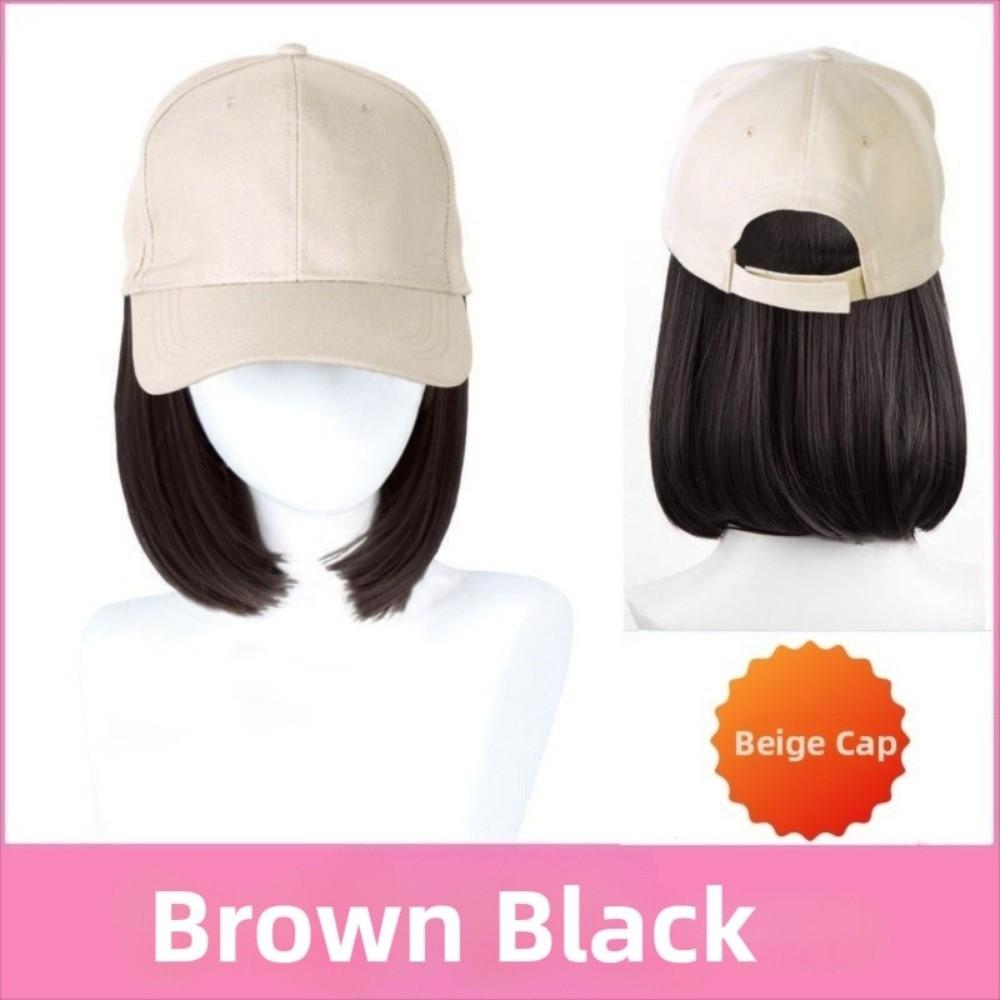 Chapeau Hip Hop Punk Réglable pour Femme avec Cheveux Synthétiques Courts pour un Usage Quotidien