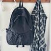 Simple nylon backpack backpack women's autumn Korean style autumn model leisure commuting large capacity lightweight student schoolbag