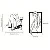 1pc Minimalist Line Art Metal Wall Art for Home, Bathroom Room Decor Housewarming Gift