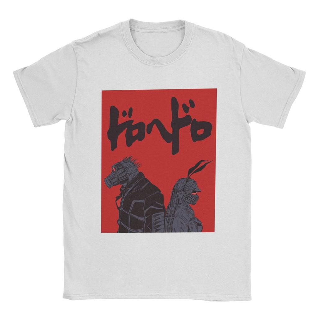 Dorohedoro Caiman And Nikaido Men T Shirts Anime Novelty Tees Short Sleeve Round Neck T-Shirt Pure Cotton Birthday Gift Clothes